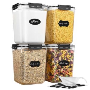YASHE 5,3L Groß Vorratsdosen mit Luftdichten Deckeln, 4er Set BPA-freier Kunststoff Frischhaltedosen, idealer Vorratsdos
