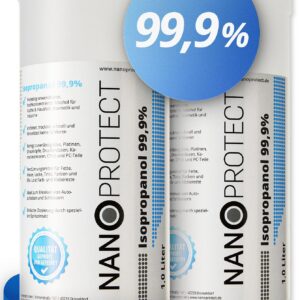 Nanoprotect Hochprozentiger Isopropanol Reiniger 99,9% 2 x 1 Liter | Elektronik- und Haushaltsreinigung | Germansicher p