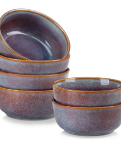 vancasso PLAYA Müslischalen 900ml Steingut Set 6 Personen für Suppe Salat