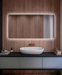 Badspiegel mit Beleuchtung - Badezimmerspiegel FORAM - Modernes Design - 180x70 - Nach Maßherstellung - Led Spiegel Bad