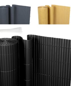 Ribelli PVC Sichtschutzmatte - Sichtschutzzaun ohne Bohren, Wetterfest für Garten, Balkon und Terrasse (80 x 300 cm, Sc