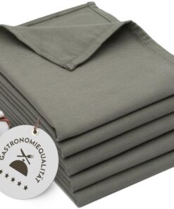 ZOLLNER 5er Set Geschirrtücher - gastronomiequalität, super saugstarke Baumwolle Küchentücher - waschbar bis 60°C - anth