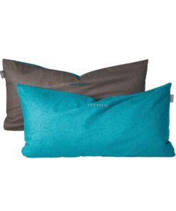 Schiesser Doubleface Kissenhüllenset | Zweifarbig | Renforcé | Oeko-Tex Zertifiziert | 40x80cm | Türkis-Dunkelgrau OEKO-