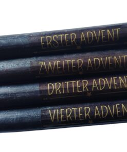 Handgefertigte Holz Adventskerzen Set, Dekorative Kerzen für Advent, Ideale Dekoration für die Weihnachtszeit, Duftfreie