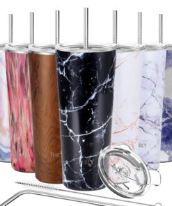 Thily Thermobecher aus Edelstahl, spritzwassergeschützt, hält Eisgetränke kalt, für Outdoor-aktiv, 780 ml, Kaffeetasse m