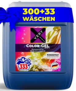 VERY® Farbwaschmittel Flüssig Gel [10L Kanister] - Sauber waschen färbervorsichtig für Bunte, Dunkle & Schwarze Wäsche -