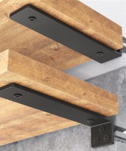 WELDUN 4-Stücke Regalhalterung zum Wandmontieren, 25 cm, 70 KG Tragkraft, perfekt für Schwerlast L Regale, ideales Sorti