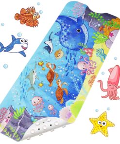 Badewannenmatte Kinder Antirutschmatte Ozean 100x40cm Duschmatte rutschfest Badewanneneinlage Badematte