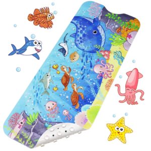 Badewannenmatte Kinder Antirutschmatte Ozean 100x40cm Duschmatte rutschfest Badewanneneinlage Badematte