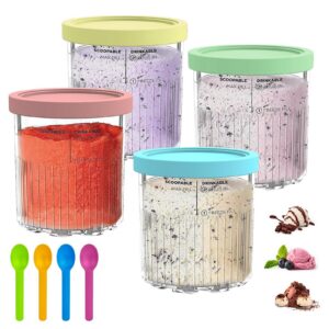 Ninja Creami Deluxe Behälter 4er-Set | Spülmaschinenfest | Eiscreme-Zubehör für NC500EU Eismaschine | Creami Zubehör für