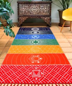 Neasyth Yogamatte Stranddecke Chakra-Meditationsmatte Sonnenschutz Schal 150 cm Polyesterfaser