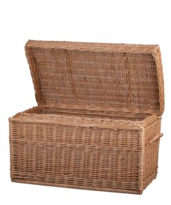 e-wicker24 Naturfarbiger Wattenkorb für Wäscheaufbewahrung und Spielzeugstorage | e-wicker24 Handgeflochener Wattenkorb
