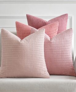 MIULEE Dekorative Kissenbezüge für Sofa und Couch Rosa 40x40cm