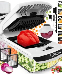 Fullstar 8-in-1 Gemüseschneider Mandoline - Julienne Würfelschneider Reibe für Gurken Zwiebeln Kartoffeln Früchte Käse P