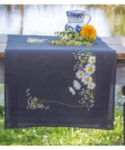 Vervaco Kreuzstitch Stickpackung für Erwachsene - Vorgezeichnete Tischläufer & Stickdecken 40x100 cm - DIY Basteln-Sets