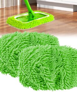 2/4 Stück Wischmopp Ersatzpad für Saubere Böden (2 PCS, 25x11.5cm) - Effizientes Wischen und Saugstark für Nass- und Tro
