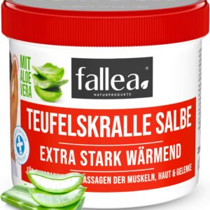 Fallea Teufelskralle Wärme Creme Intensiv 200ml lindert Verspannungen im Rücken, Nacken, Schultern, Gelenke, Muskelkater