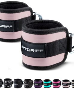 Fitgriff® Fußschlaufen V1 (gepolstert) - gut zum Fitness Training am Kabelzug - für Frauen und Männer - (2 Stück) Ankle