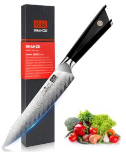 SHAN ZU Profi Küchenmesser 15 cm, G10 Griff - Kochmesser mit 67 Schichten Edelstahl 10Cr15Mov