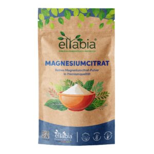 Magnesiumcitrat Pulver 1kg | Hochdosiert 14,5% elementares Magnesium | Gesunde Ernährung für Athleten und Erwachsene | N