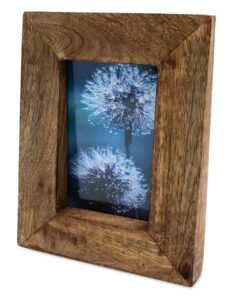 Spetebo Mango Fotorahmen - für 10 x 15 cm - Holz Rahmen Hochformat - Tischdekoration - Bildergalerie vertikal
