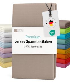 Carpe Sonno Elastisches Spannbettlaken 15-25 cm Stehtiefe 180x200cm | Absolut Bügelfrei | Baumwolle OEKO-TEX STANDARD 10