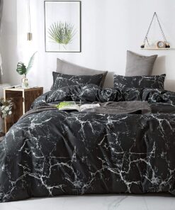 AShanlan Bettwäsche Doppelbett Marmor Optik Muster OEKO-TEX Modern Set