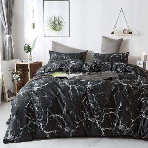 AShanlan Bettwäsche Doppelbett Marmor Optik Muster OEKO-TEX Modern Set