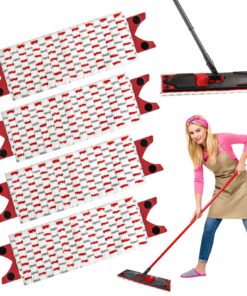 4 Stück Vileda Ultramax Bodenwischer Ersatzbezug Flecken Entfernen Empfindliche Böden für Waschmaschine | 4 Stück Mikro
