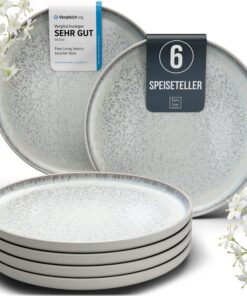 Steingut Teller Groß 6 Personen TESTSIEGER Ibiza Beige