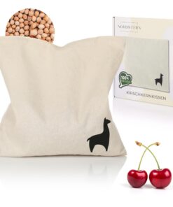 Nordstern Wärmekissen Kirschkern 24x25 cm - Geschenkidee für Frauen und Männer 100% Baumwolle Bezug