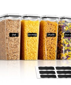 FOHERE Luftdicht Vorratsdosen Set of 4 |7L BPA-frei für Müsli Cornflakes Küche
