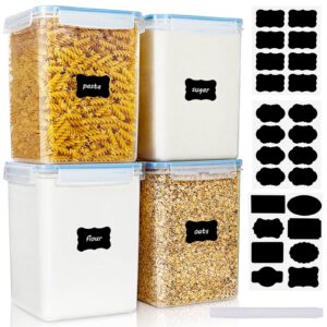 UMILKI 5,2L Luftdichte Vorratsdosen für Küche - BPA Frei, mit Etiketten und Kreidemarker, ideal für Spaghetti, Müsli, Me