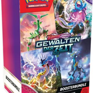 Pokémon-Sammelkartenspiel: Boosterbundle Karmesin & Purpur – Gewalten der Zeit (6 Boosterpacks) für Kinder in der Grunds