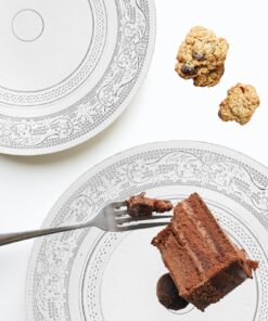 Glasteller Set 6 Personen Ø 18 cm - Multifunktionales Kuchenteller Salatteller Dessertteller Dinner Plate