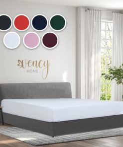 Vency Jersey Spannbettlaken 100% Baumwolle - Weiss - Spannbetttuch 180x200cm, ideal für Familien - Bettlaken bis 25 cm M