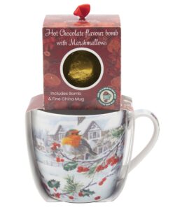 The Leonardo Collection Rotkehlchen Frühstückstasse, heißwiederverwendbar, feines Porzellan, Geschenkset für Zuhause |