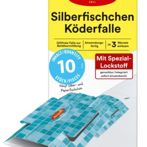 Aeroxon Silberfischfalle 10er Pack – Effektive Insektizidfreie Falle, ideal für Garten und Boot, bester Langanhaltungs p
