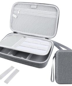 Wasserdichte Elektronikkabeltasche Organizer (Grau) | Multi-funktionale Reisekabelorganizer Tasche (Grau) | Tragbare Ka