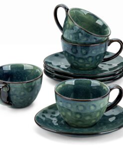 Vancasso STARRY Steingut Kaffeeservice,Vintage Aussehen für 4 Personen, Elegant und praktisch. | Vancasso Kaffeeservice