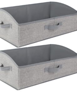 AiQInu Aufbewahrungsbox mit Griffen 2 Stück 28L Global Recycled Standard AiQInu Faltbare Aufbewahrungskorb 50x28.5x20cm