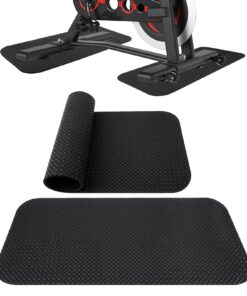Bodenschutzmatte für Fitnessgeräte – 2er Set geräuscharmes Silikon, doppelseitig rutschfest für Laufbänder & Home Gym