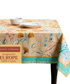 Maison d'Hermine Tischdecke, 100 % Baumwolle, für den täglichen Gebrauch und Festlichkeiten, OEKO-TEX STANDARD 100 - Lux