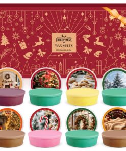 SCENTORINI Weihnachtliche Düfte Duftwachs Wegeöl 30g*8, Kerzen Wärmer für Düfte wie Vanille-Mandel-Keks, Kaschmirwald un