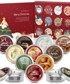 Duftkerze Weihnachten Naturliches Soja Wachs Geschenkset 12 Düfte