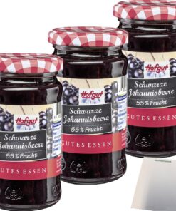usy Johannisbeere Fruchtaufstrich 3er Pack (3x250g) + usy Block – Perfekt für Frühstück und Brotzeit!