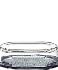 Leonardo Home Matera Butterdose - Keramik Butterdose mit Glasdeckel - Anthrazit, 022987 - Leicht reinigbar, spülmaschine