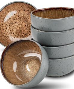 Moritz & Moritz ORGANIC Müslischalen Set für Healthy-Lovers, moderne Steingut Bowls, ca. 500 ml Füllmenge, robust und ma