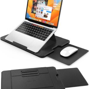 AboveTEK Tragbarer Laptop Desk – Verstellbarer Winkel Laptop Ständer, Ideal für Büro&Reisen, Ausziehbares Mauspad