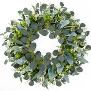 SOMYTING Künstlicher Eukalyptus Kranz 55cm für Heimdekoration in Frühling Sommer-Kränze